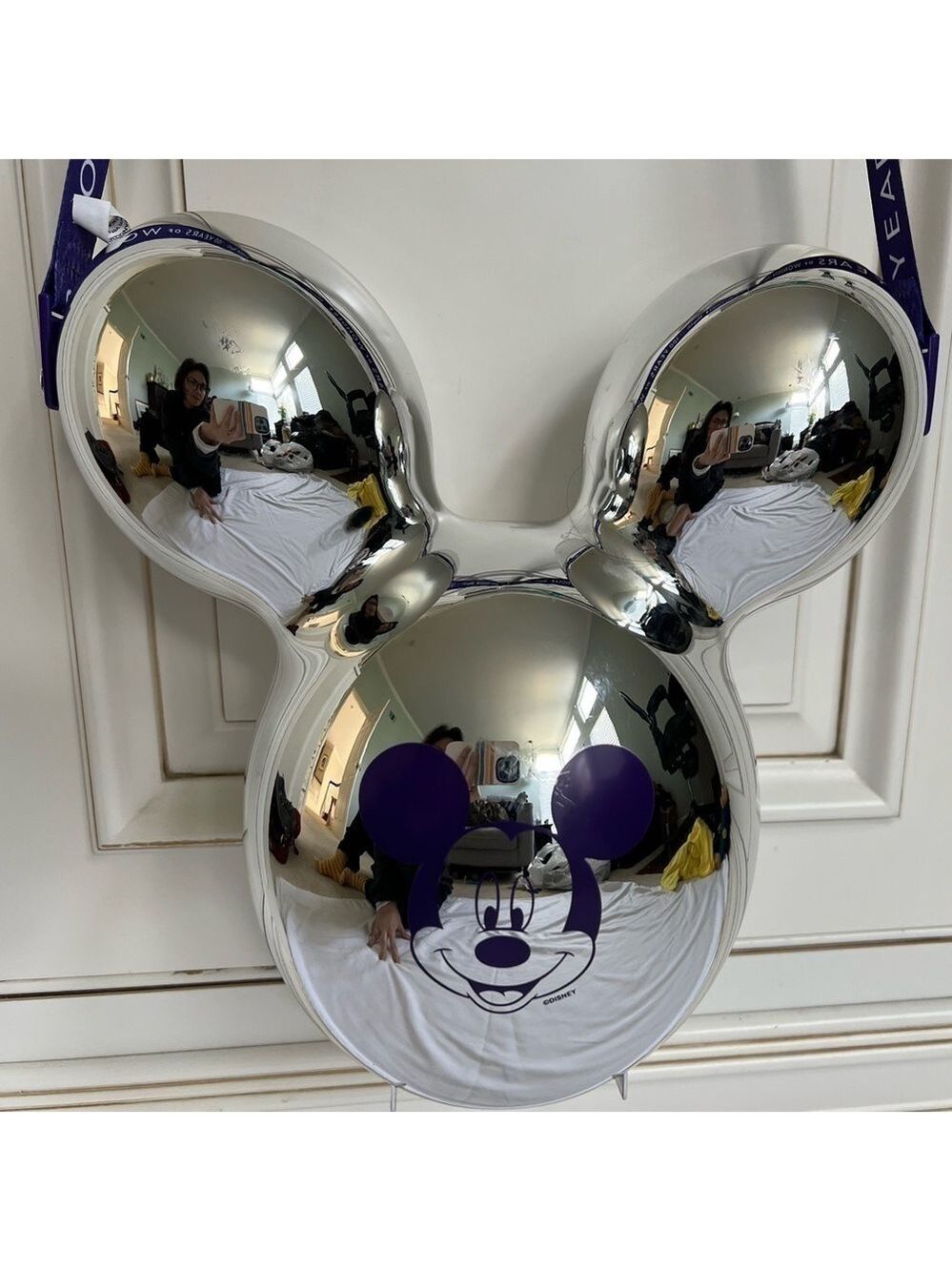Disney Parks Disney100 Platinum Mickey Mouse Balloon Popcorn Bucket